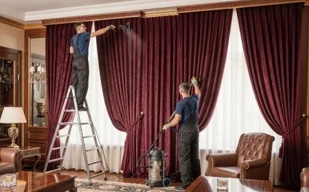 مصبغة تنظيف ستائر بالكويت: جودة عالية تعكس رفاهية منزلك