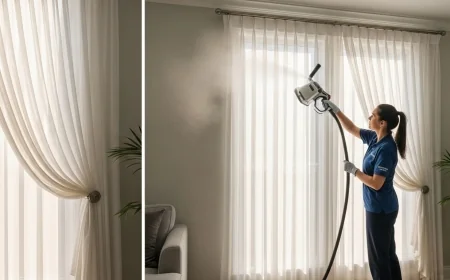 غسيل ستائر منزلك بالبخار: الحل الأمثل للبيئة الصحية