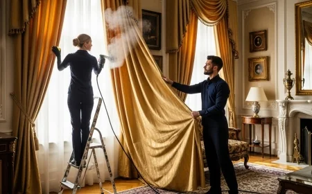 مصبغة غسيل وتنظيف ستائر بالبخار بالكويت: الحل الأمثل لنظافة عميقة وحياة صحية