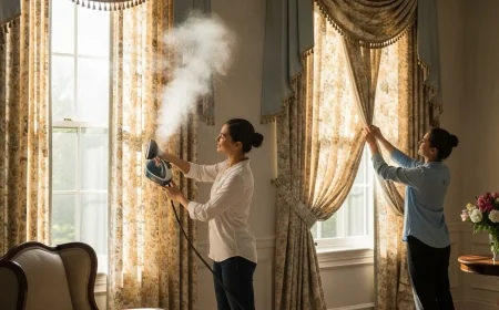 غسيل وتنظيف ستائر بالبخار بالكويت: خدمة عصرية تناسب كل منزل