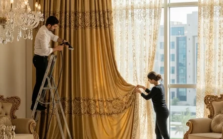 تفصيل ستائر فخمة بالكويت لمجالس راقية