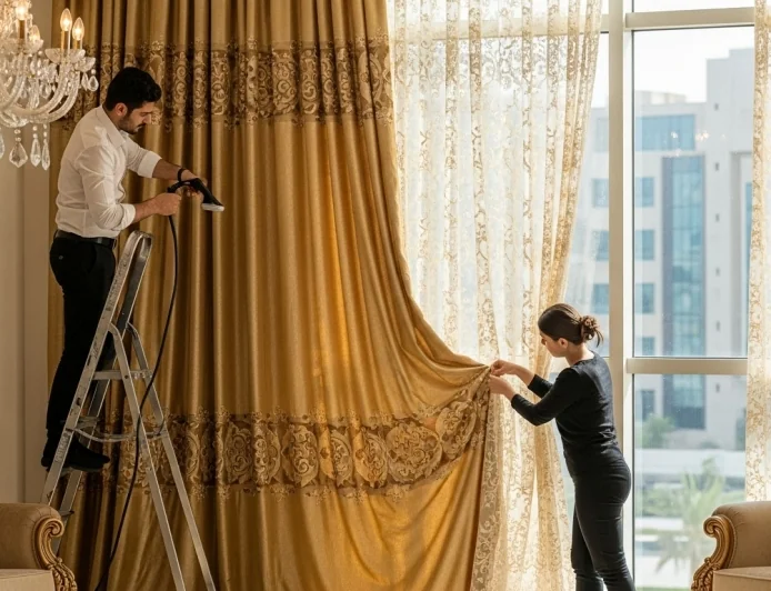 تفصيل ستائر فخمة بالكويت لمجالس راقية