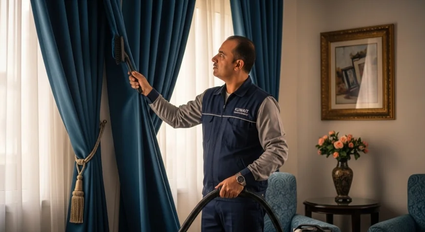 شركات غسيل الستائر بالكويت: خبرة وأمان لراحة بالك